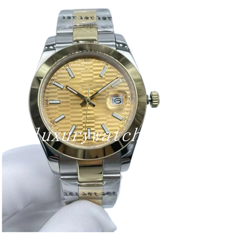 Men's Watch 41mm Blue/white/yellow Dial Automatic Mechanical Polished Smooth Bezel Oyster Bracelet Sapphire Crystal Unisex New wristwatch, Add box
Men's Watch 41mm Blue/white/yellow Dial Automatic Mechanical Polished Smooth Bezel Oyster Bracelet Sapphire Crystal Unisex New wristwatch, Add box