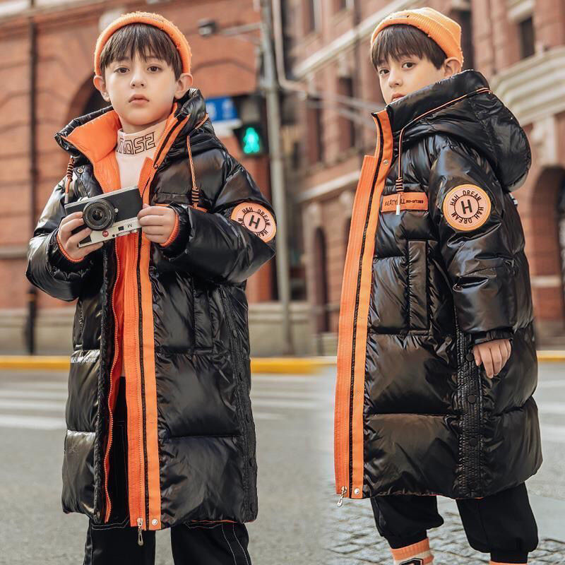 Down Coat 30 Children Winter Warm Thicken Plus velvet Jacket teen Hooded waterproof kids Parka Outerwear Boys Clothing girls clothes 221007