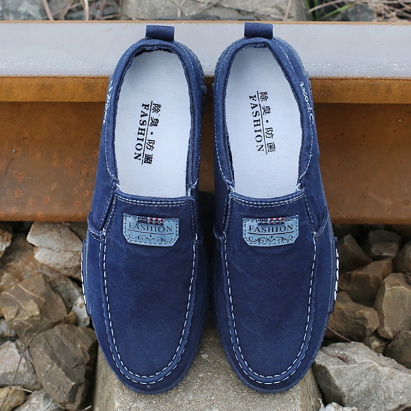 Dress Shoes Men Casual Comfort Denim Male Adult Footwear Loafers Canvas Sneakers Plus Size 221007