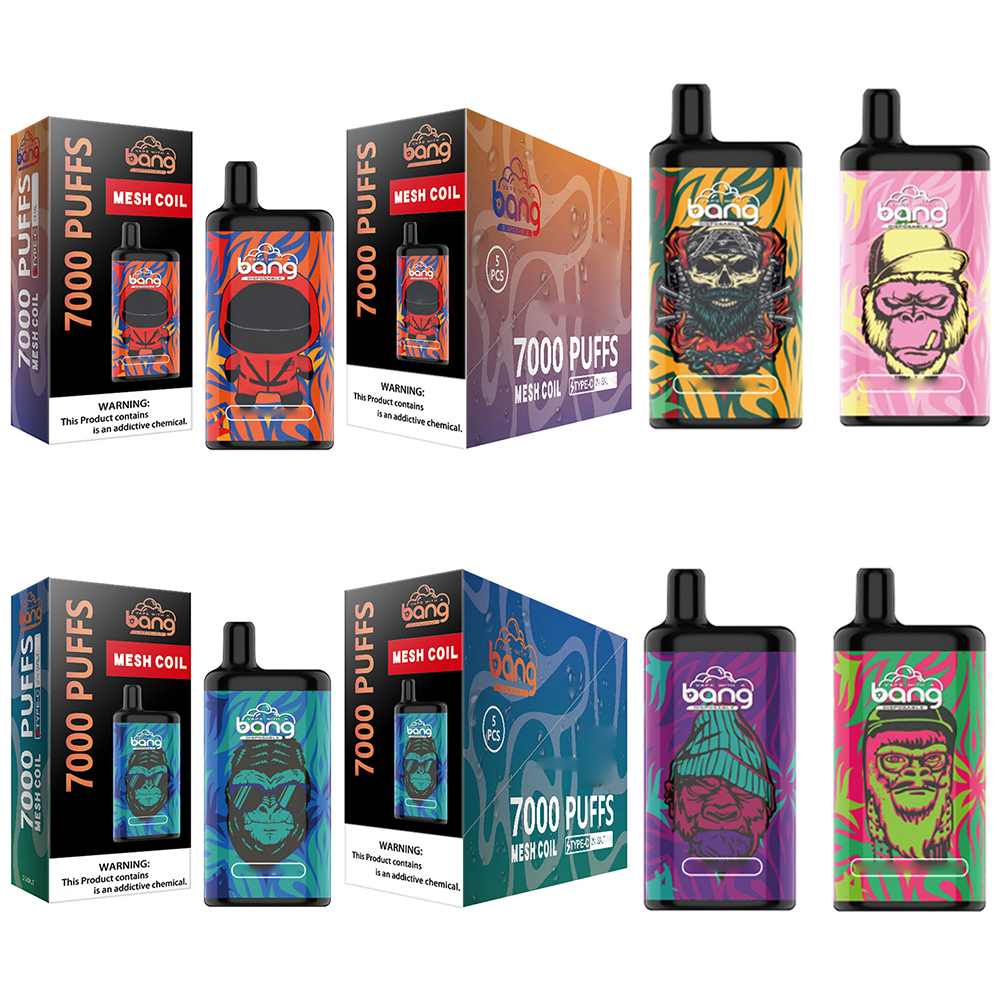 Authentic Bang Mesh Coil Disposable E cigarettes 7000 Puffs Vape Pen 15ml Pre-filled Pods Cartridge 850mAh Rechargeable Battery xxl duo max pro box elux tornado
Authentic Bang Mesh Coil Disposable E cigarettes 7000 Puffs Vape Pen 15ml Pre-filled Pods Cartridge 850mAh Rechargeable Battery xxl duo max pro box elux tornado