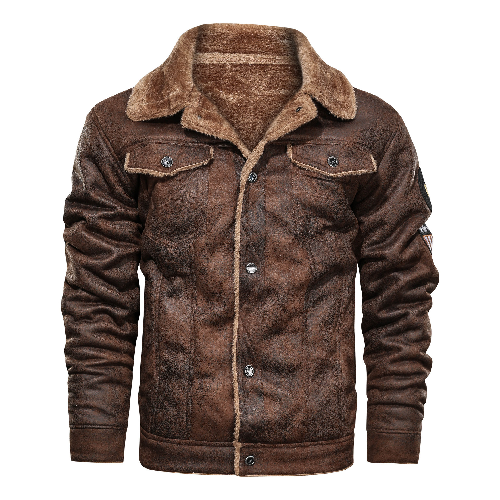 Men's Leather Faux Spring Thick Warm Fleece Jacket Coat Autumn Outwear Casual Military Bomber Motor Biker Jackets 221006