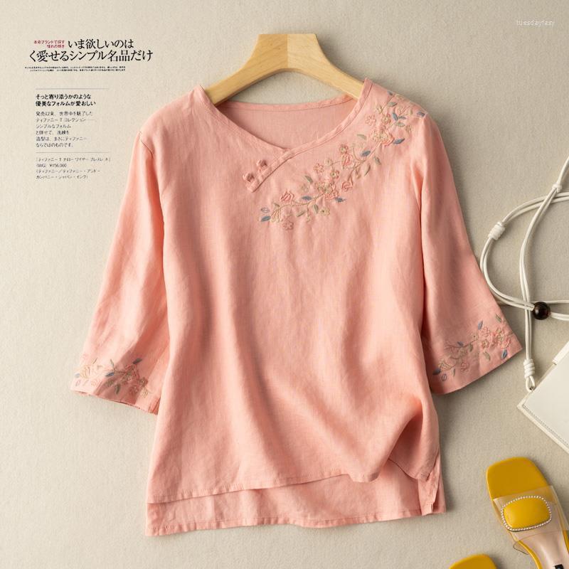Ethnic Clothing Summer 2022 Traditional Chinese Top Chines Print Hanfu Clothes Oriental Linen Blouse For Women
Ethnic Clothing Summer 2022 Traditional Chinese Top Chines Print Hanfu Clothes Oriental Linen Blouse For Women