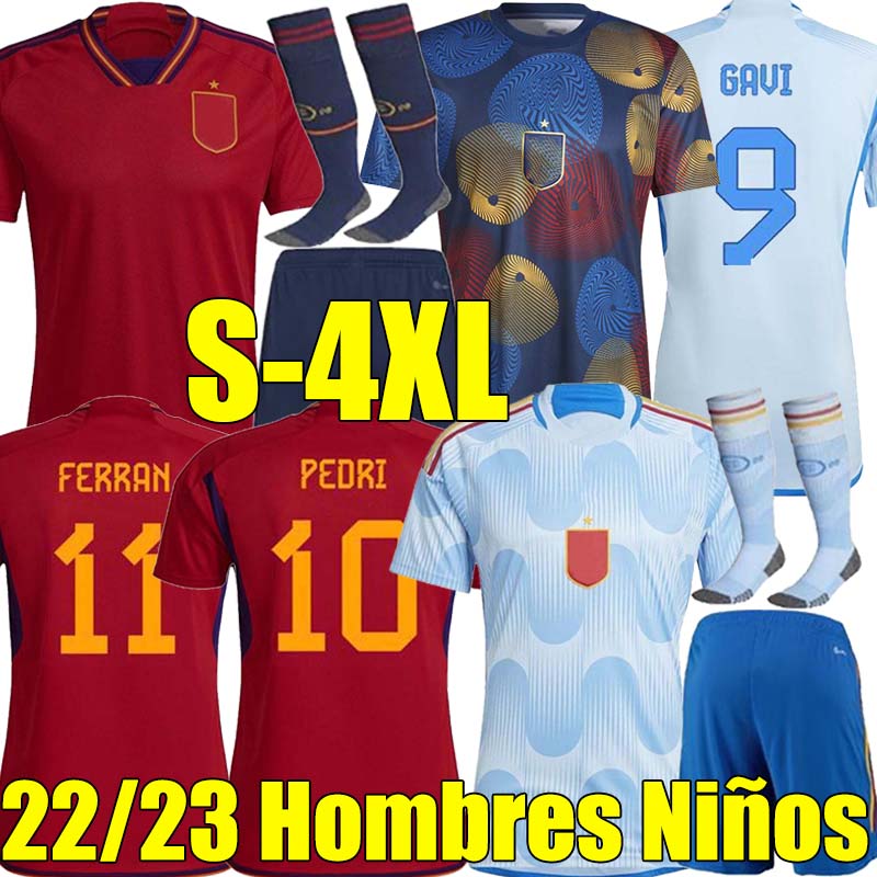 4XL 2022 Spain PEDRI Soccer Jerseys FERRAN TORRES MORATA GAVI 2023 World Cup football shirt ANSU FATI KOKE AZPILICUETA 22/23 Men kids Kits sock Full sets pre-match, 22-23 home player
4XL 2022 Spain PEDRI Soccer Jerseys FERRAN TORRES MORATA GAVI 2023 World Cup football shirt ANSU FATI KOKE AZPILICUETA 22/23 Men kids Kits sock Full sets pre-match, 22-23 home player
