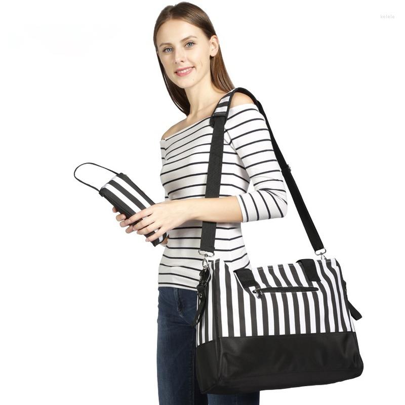 Evening Bags Casual Stripped Mommy Bag With Hook & Changing Mat Large Capacity Women Messenger Black Nursing Oxford Diaper
Evening Bags Casual Stripped Mommy Bag With Hook & Changing Mat Large Capacity Women Messenger Black Nursing Oxford Diaper