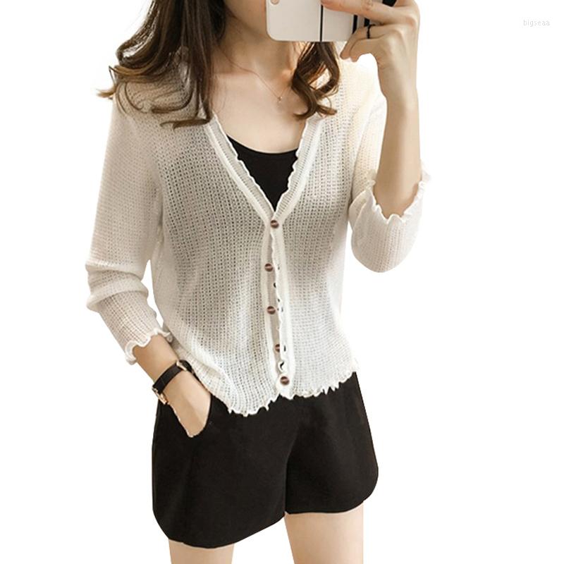 Women's Blouses Women Wooden V-Neck Cropped Sleeve Thin Short Openwork Knit Blouse Air Conditioning Shirt Top
Women's Blouses Women Wooden V-Neck Cropped Sleeve Thin Short Openwork Knit Blouse Air Conditioning Shirt Top