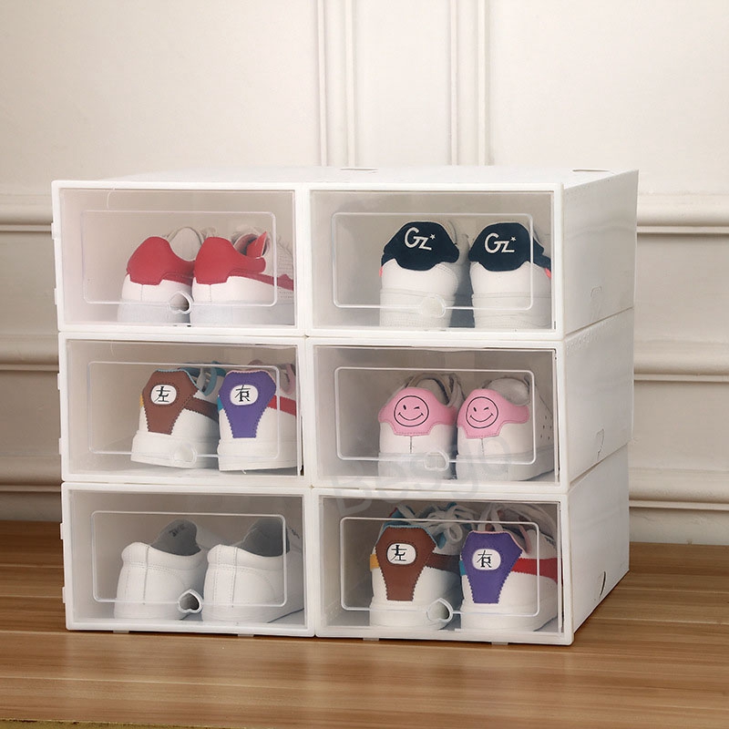 Thicken Clear Plastic Shoe Box Dustproof Shoe Storage Boxes Drawer Type Transparent Organizer Shoes Case Stackable Storages Cases BH7706 TYJ