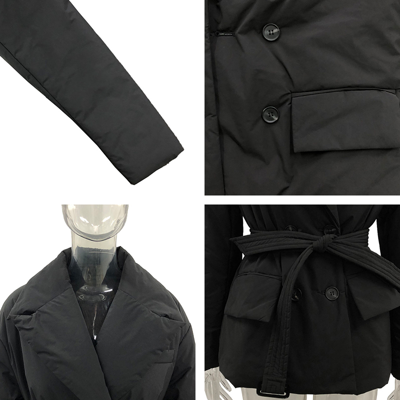 Women's Down Parkas Fandy Lokar Turn Down Collar Parkas Women Fashion Double Breasted Coats Women Elegant Autumn Cotton Jackets Female Ladies 221