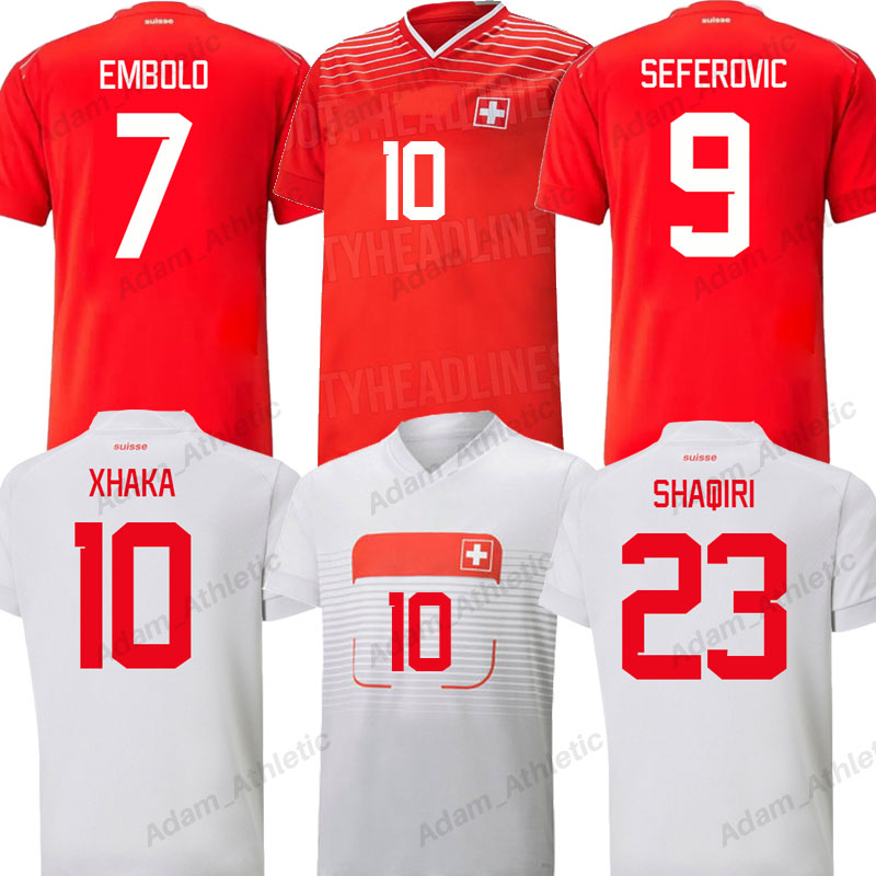 Swiss soccer jerseys 2022 Maillot suisse ZAKARIA AKANJI SHAQIRI football shirts kids kit SEFEROVIC EMBOLO jersey Schweizer Trikot ELVEDI SOW Maglia svizzera, 2022 home
Swiss soccer jerseys 2022 Maillot suisse ZAKARIA AKANJI SHAQIRI football shirts kids kit SEFEROVIC EMBOLO jersey Schweizer Trikot ELVEDI SOW Maglia svizzera, 2022 home