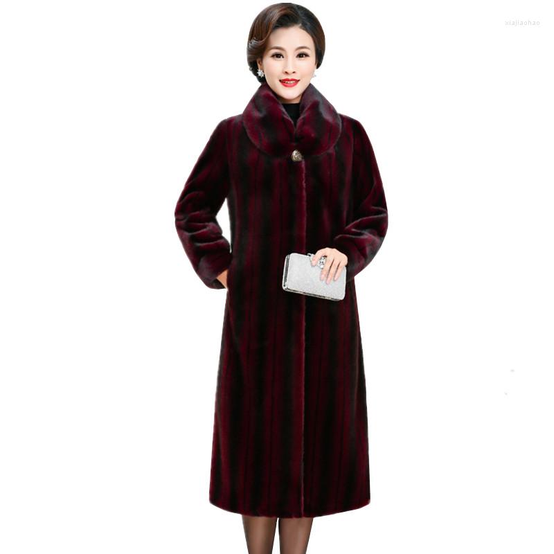 Women's Fur Autumn Winter Long Faux Coat Women Fashion High Quality Thick Warm Overcoat Imitation Mink Plus Size Jacket 2XL3XL, Red wine
Women's Fur Autumn Winter Long Faux Coat Women Fashion High Quality Thick Warm Overcoat Imitation Mink Plus Size Jacket 2XL3XL, Red wine