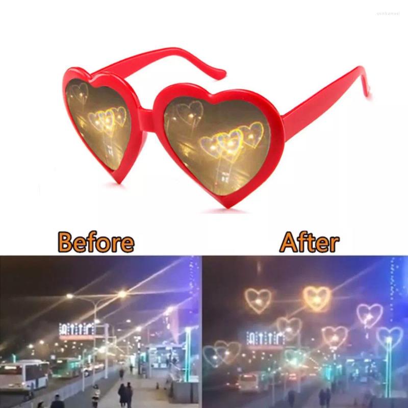 Sunglasses Fashion Heart Shaped Special Effect Glasses Durable Watch The Lights Become Love Image Diffraction At Night Unisex Gifts
Sunglasses Fashion Heart Shaped Special Effect Glasses Durable Watch The Lights Become Love Image Diffraction At Night Unisex Gifts