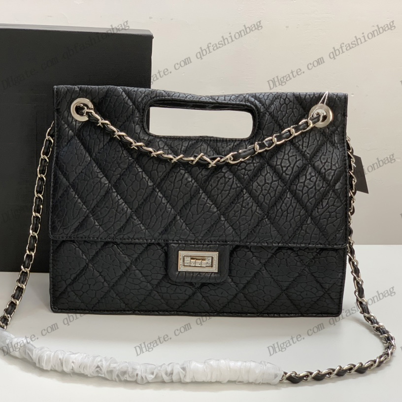 Womens 2.55 Cowhide Tote Bags Vintage Silver Hardware Chain Crossbody Dinner Calfskin Clutch Classic Quited Matelasse Designer Fall Trend Large Handbags 31x23x9CM, Black
Womens 2.55 Cowhide Tote Bags Vintage Silver Hardware Chain Crossbody Dinner Calfskin Clutch Classic Quited Matelasse Designer Fall Trend Large Handbags 31x23x9CM, Black