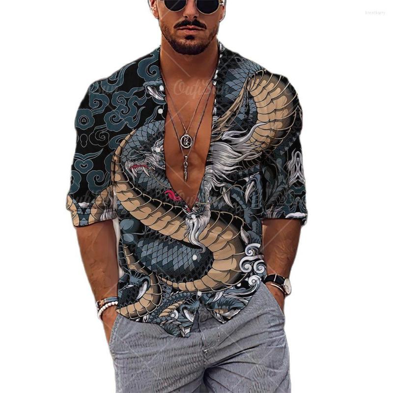 Men's Casual Shirts Fashion Chinese Dragon Printing Men's Long-sleeved Shirt Lapel Single-Breasted Cardigan Tops Comfortable Trend Men, Ofsx-01885
Men's Casual Shirts Fashion Chinese Dragon Printing Men's Long-sleeved Shirt Lapel Single-Breasted Cardigan Tops Comfortable Trend Men, Ofsx-01885