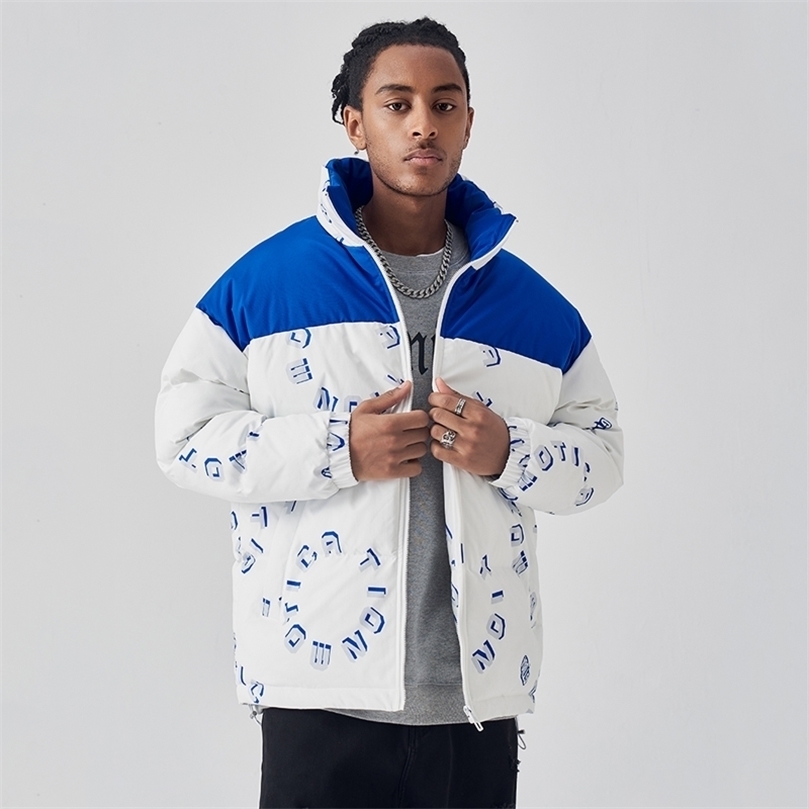 Mens Down Parkas Winter Thicken Cotton Jacket Travel Bubble Coat Harajuku Fashion Oversize Waterproof Ski Coat Contrast Zippered Puffer Jacket 2201006, Blue
Mens Down Parkas Winter Thicken Cotton Jacket Travel Bubble Coat Harajuku Fashion Oversize Waterproof Ski Coat Contrast Zippered Puffer Jacket 2201006, Blue