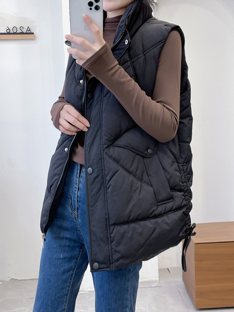 Women's Vests Janveny Loose Women't Sleeveless Jacket Ladies Winter Autumn Vest Korean Waistcoat Female 90 Lightweight Duck Down Puffer Gile