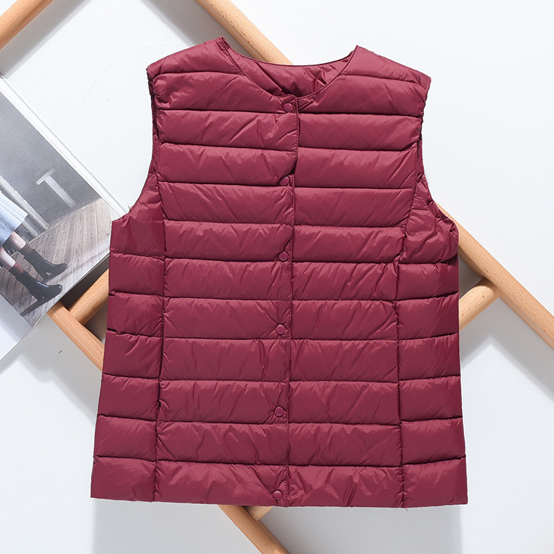 Women's Down Parkas Women's Warm Vest Spring Lightweight Padded Jackets Ultralight Winter Light Quilted Coats Puffer Woman down Coat lady du