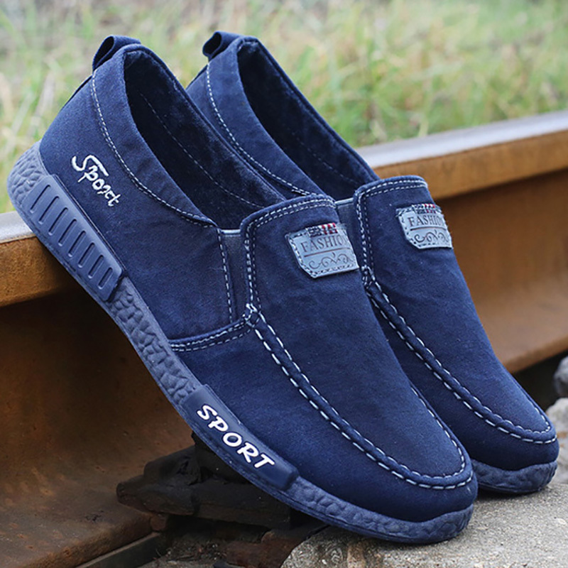 Dress Shoes Men Casual Comfort Denim Male Adult Footwear Loafers Canvas Sneakers Plus Size 221007