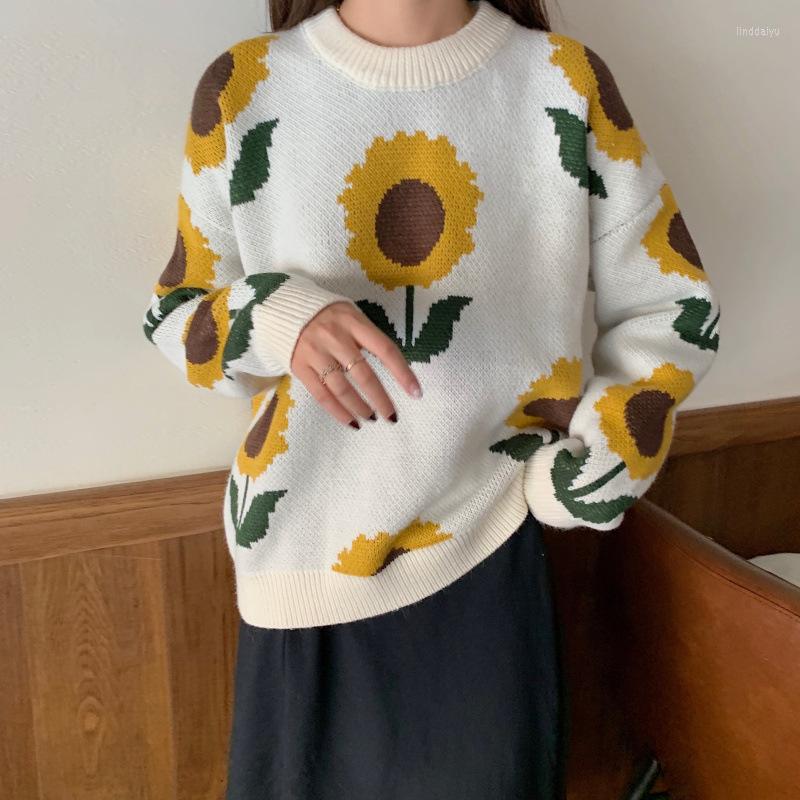 Women's Sweaters Women 2022 Sunflower Korean Fashion Lazy Style Loose Pullover Sweater Winter Clothes Black White Jumpers Outwear
Women's Sweaters Women 2022 Sunflower Korean Fashion Lazy Style Loose Pullover Sweater Winter Clothes Black White Jumpers Outwear