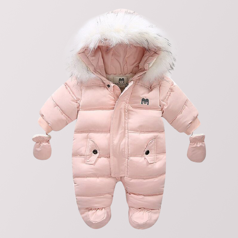 Rompers winter baby jacket plus velvet girl snow-proof down cotton boy Romper born toddler jumpsuit clothes 221007
