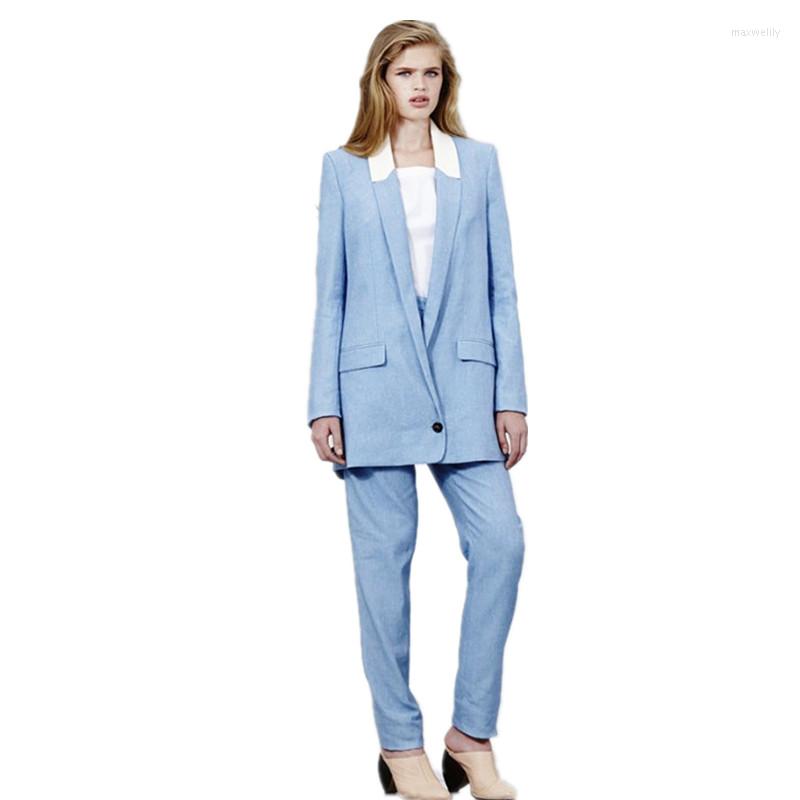 Women's Two Piece Pants Light Sky Blue Women Casual Office Business Suits Formal Work Wear Uniform Styles Elegant Pant Long Length Custom, Choose color chart
Women's Two Piece Pants Light Sky Blue Women Casual Office Business Suits Formal Work Wear Uniform Styles Elegant Pant Long Length Custom, Choose color chart