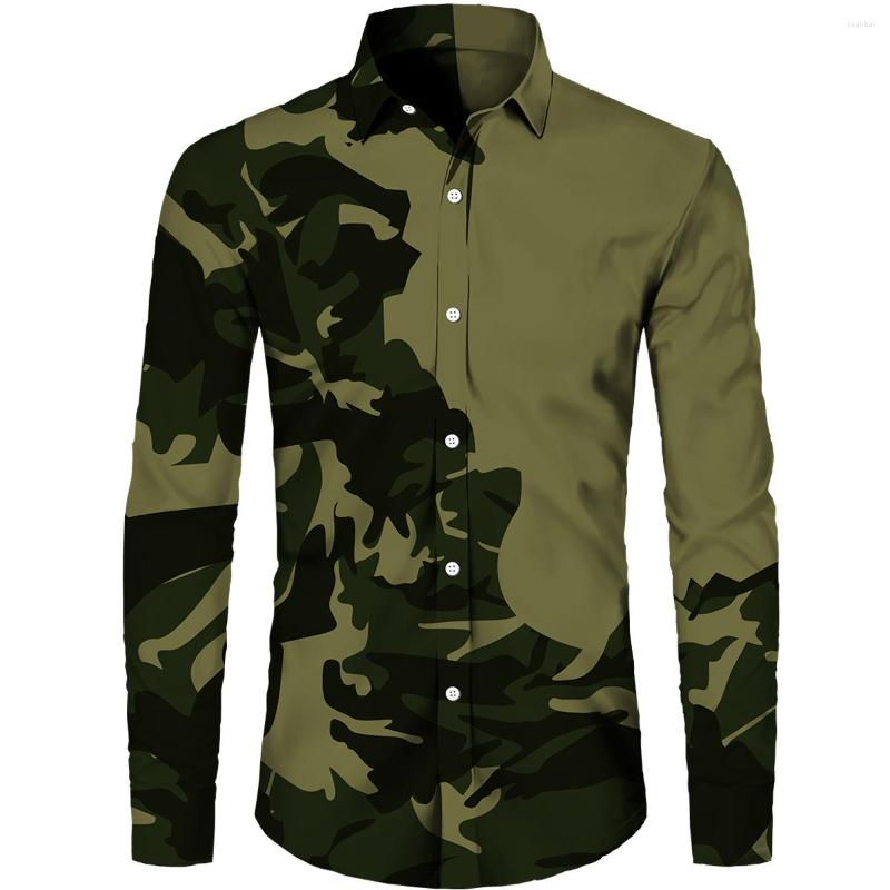 Men' Casual Shirts Men Loose Shirt Spring Autumn Turn-down Collar Streetwear Fashion Camouflage Printed Long Sleeve For Outdoor, C-1
Men' Casual Shirts Men Loose Shirt Spring Autumn Turn-down Collar Streetwear Fashion Camouflage Printed Long Sleeve For Outdoor, C-1