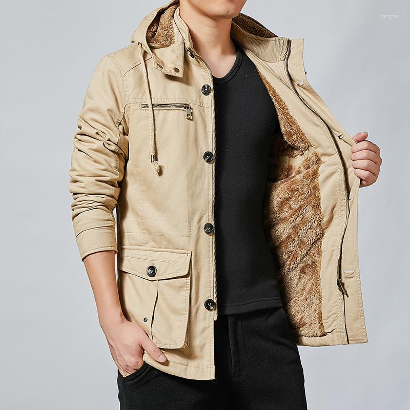 Men's Down 2022 Brand Clothing Thick Winter Parkas Men Washed Cotton Warm Fleece Jacket Outwear Multi-Pocket Business, Khaki
Men's Down 2022 Brand Clothing Thick Winter Parkas Men Washed Cotton Warm Fleece Jacket Outwear Multi-Pocket Business, Khaki