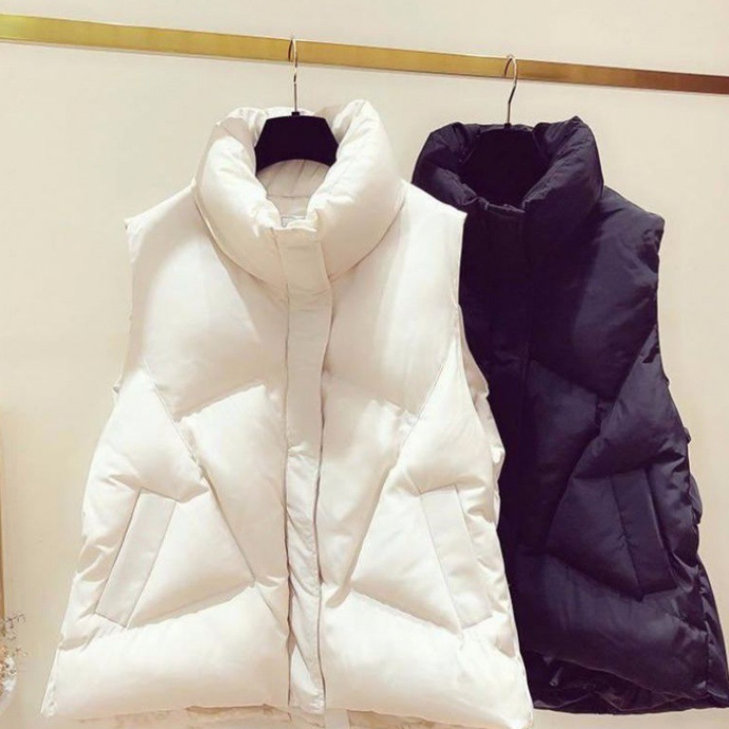 Women's Vests 0404 Spring Autumn Vest Waistcoat Women Casual Bodywarmer Sleeveless Jacket Women Black White Ladies Vest Coat Korean Style 221007