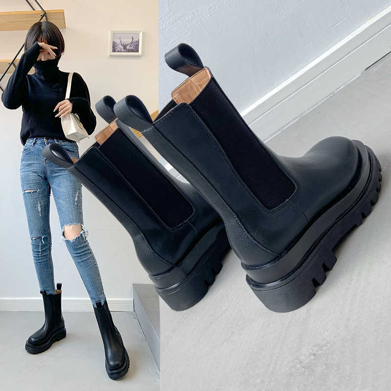 Net Red Mona Same Leather Chelsea Women's 2022 Autumn Winter Thick Sole Smoke Duct Boots Long Martin Boots Shoes, Black (high pile pile)
Net Red Mona Same Leather Chelsea Women's 2022 Autumn Winter Thick Sole Smoke Duct Boots Long Martin Boots Shoes, Black (high pile pile)