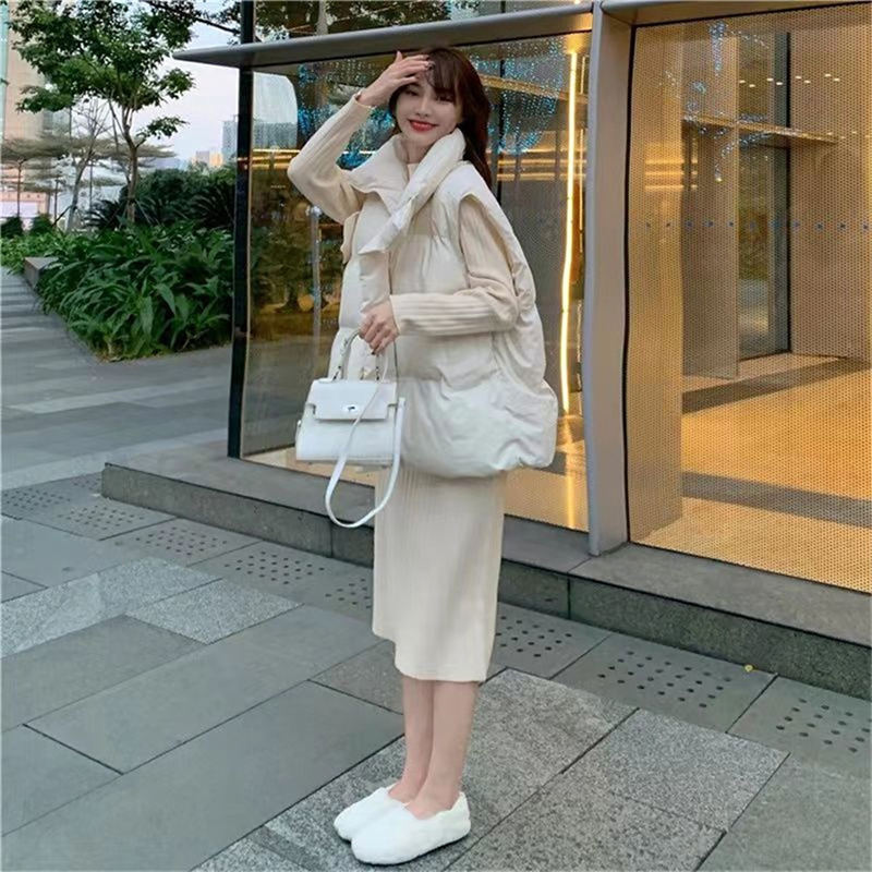 Women's Vests Autumn Winter Down Women Short Vest Windbreaker Thick Warm Coat Gilets Sleeveless Jacket Weste 221007