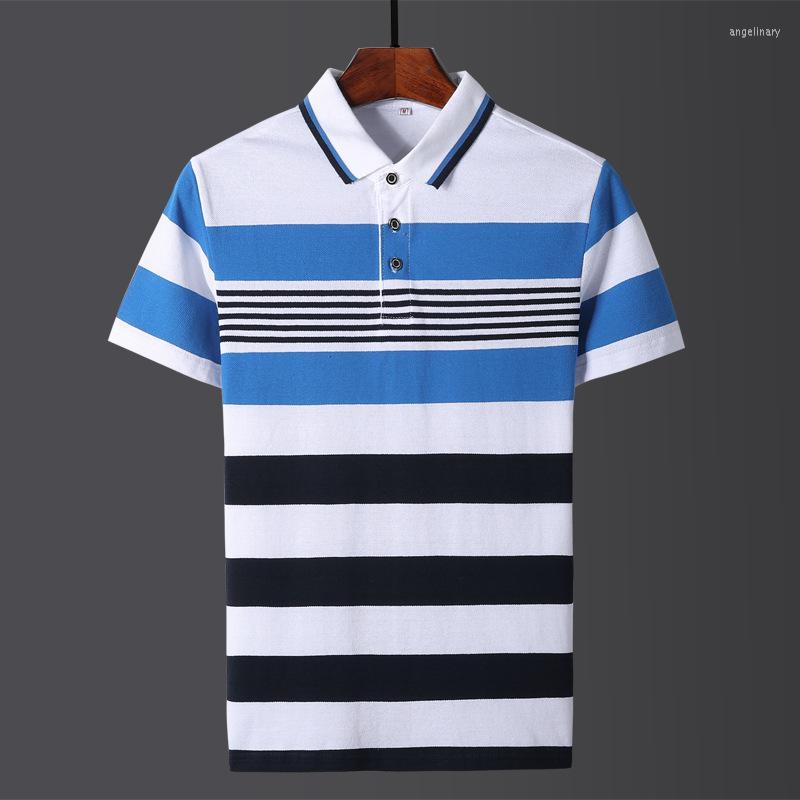 Men's Polos 2022 Men's Summer Short-Sleeved T-shirt Casual Striped Lapel Polo Shirt, Blue
Men's Polos 2022 Men's Summer Short-Sleeved T-shirt Casual Striped Lapel Polo Shirt, Blue