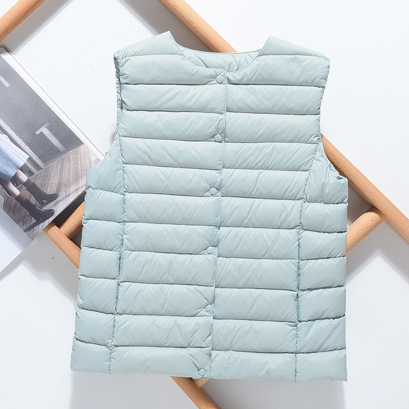 Women's Down Parkas Women's Warm Vest Spring Lightweight Padded Jackets Ultralight Winter Light Quilted Coats Puffer Woman down Coat lady du