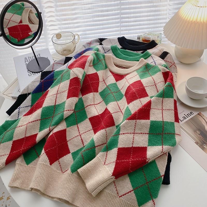 Women' Sweaters 2022 Spring Autumn Women Color Block Plaid Knitted Sweater Casual Femme Jumpers Ladies O Neck Long Sleeve Knitwear Pullover, Green
Women' Sweaters 2022 Spring Autumn Women Color Block Plaid Knitted Sweater Casual Femme Jumpers Ladies O Neck Long Sleeve Knitwear Pullover, Green