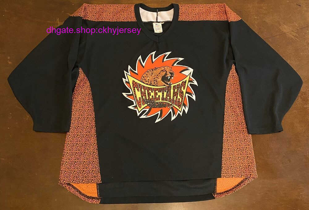 New Jerseys Stitched Rare Cheap Retro CCM RHI Chicago Cheetahs Roller Hockey Jersey Mens Kids Throwback Jerseys, Same as picture
New Jerseys Stitched Rare Cheap Retro CCM RHI Chicago Cheetahs Roller Hockey Jersey Mens Kids Throwback Jerseys, Same as picture