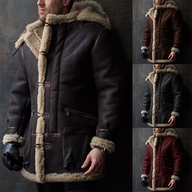 Mens Fur Faux Hooded Collar Thickened Coat Autumn Winter Single Integrated European Size Jacket 2201006, Red
Mens Fur Faux Hooded Collar Thickened Coat Autumn Winter Single Integrated European Size Jacket 2201006, Red
