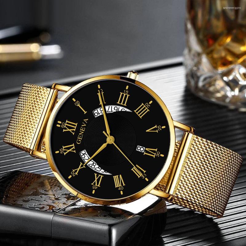 Wristwatches Luxury Fashion Roman Index Digital Calendar Dial Quartz Mesh Belt Men's Wrist Watch Elite Men Montre Homme Relogio Masculino, Black white blue
Wristwatches Luxury Fashion Roman Index Digital Calendar Dial Quartz Mesh Belt Men's Wrist Watch Elite Men Montre Homme Relogio Masculino, Black white blue