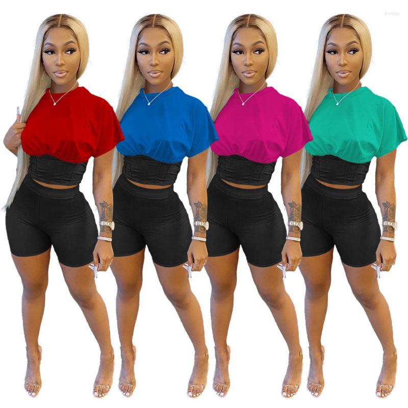 Women' Tracksuits Fashion Two Piece Set Summer Women Color Matching Corset T-Shirt Casual Shorts Suit Streetwear Outfits, Blue
Women' Tracksuits Fashion Two Piece Set Summer Women Color Matching Corset T-Shirt Casual Shorts Suit Streetwear Outfits, Blue