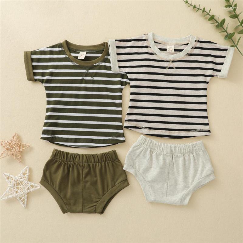 Clothing Sets Kids Suit Set Boys Striped Round Neck Short Sleeve T-Shirt Solid Color Pants For Summer Green/Gray 0-24 Months
Clothing Sets Kids Suit Set Boys Striped Round Neck Short Sleeve T-Shirt Solid Color Pants For Summer Green/Gray 0-24 Months