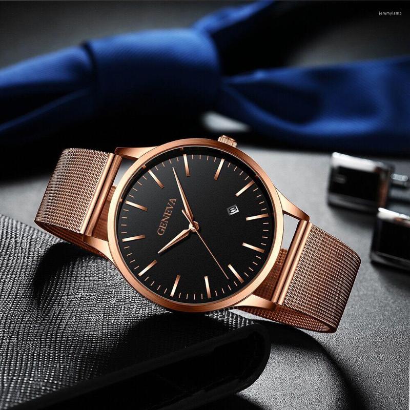 Wristwatches Fashionable Men's Watch Top Watches Quartz Clock Black Mesh Belt Ultra-Thin Stainless Steel Round
Wristwatches Fashionable Men's Watch Top Watches Quartz Clock Black Mesh Belt Ultra-Thin Stainless Steel Round