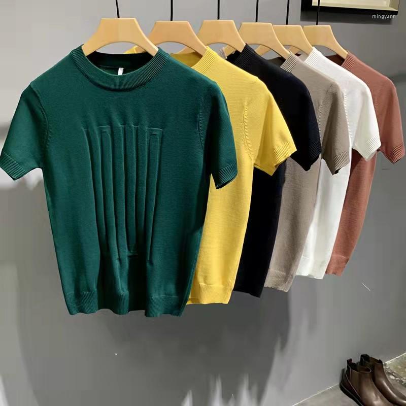 Men' T Shirts 2022 Men' Summer High Quality Casual Knit T-shirt Male Slim Fit Fashion O-neck Short Sleeve For Man Tops Brand Clothing, Green
Men' T Shirts 2022 Men' Summer High Quality Casual Knit T-shirt Male Slim Fit Fashion O-neck Short Sleeve For Man Tops Brand Clothing, Green
