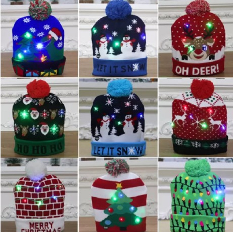Christmas LED color luminous knitted hat children adult Christmas hat winter warm high-end knitted hat Christmas decoration
Christmas LED color luminous knitted hat children adult Christmas hat winter warm high-end knitted hat Christmas decoration