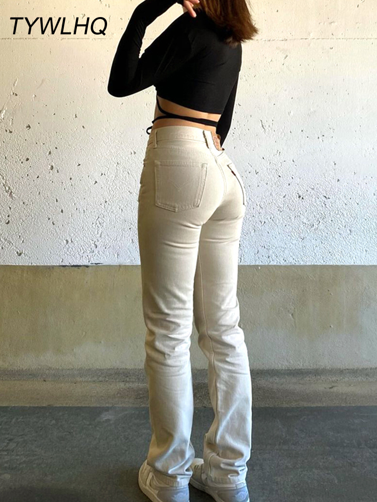 Womens Jeans Basic Boyfriend Women High Waist Fashion Khaki Baggy Denim Pants Casual Trousers Female Vintage Streetwear Mom 221007