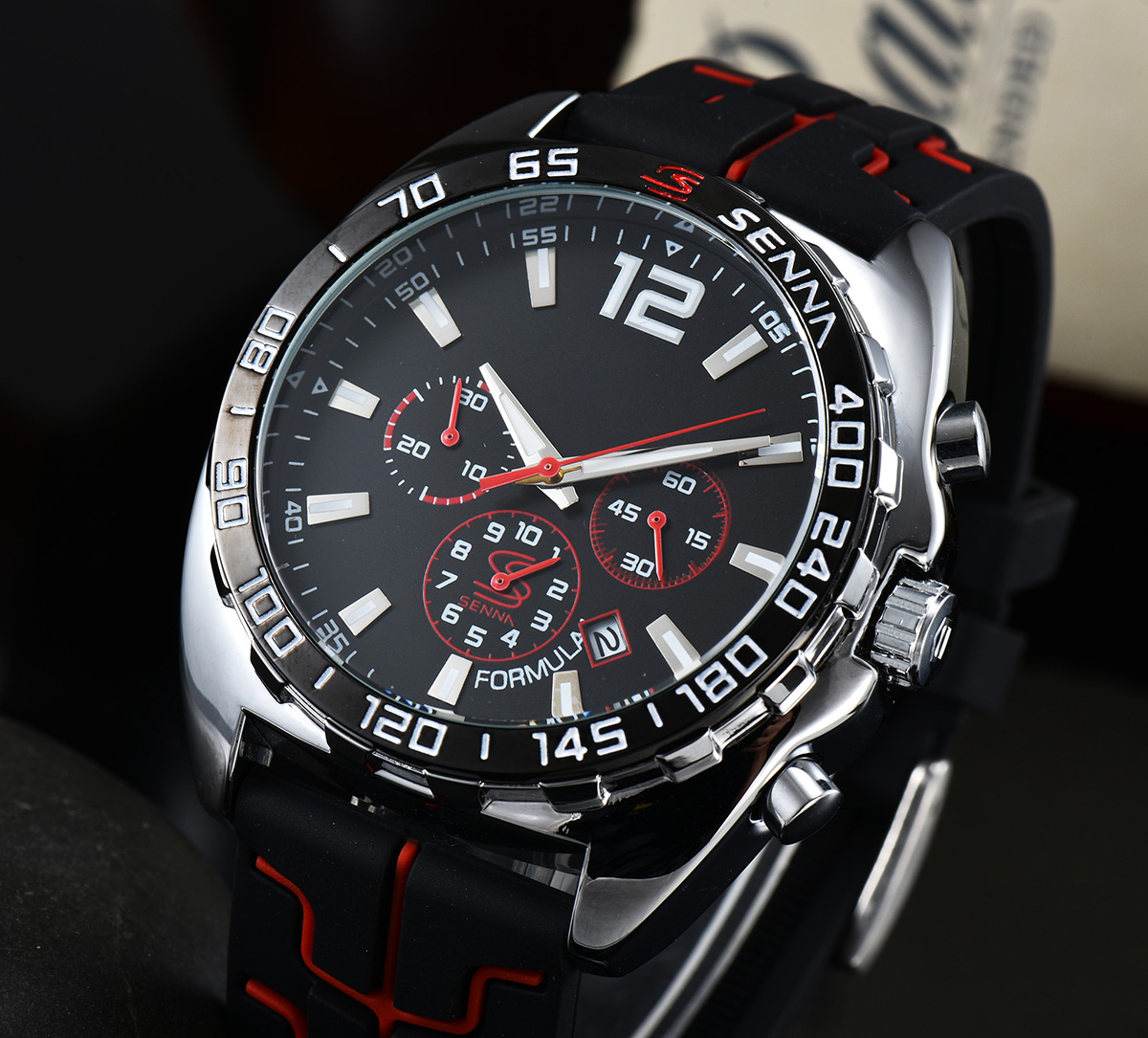TOP Brand Quartz Men Watch Silicone strap Alloy Case Full Function Calendar Man Luxury Waterproof Wristwatches Male Montre De Luxe, Box
TOP Brand Quartz Men Watch Silicone strap Alloy Case Full Function Calendar Man Luxury Waterproof Wristwatches Male Montre De Luxe, Box
