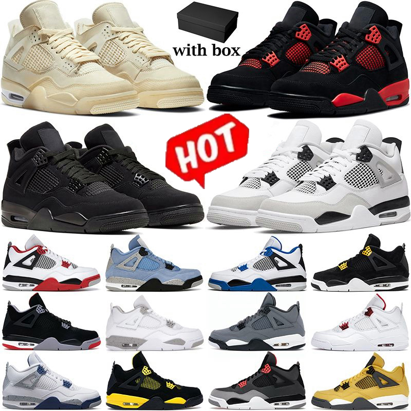 Men Women basketball shoes 4 4s Military Black Cat Red Thunder Sail University Blue White Oreo Fire Pure Money Midnight Navy Mens sneakers Eur 36-47, 41
Men Women basketball shoes 4 4s Military Black Cat Red Thunder Sail University Blue White Oreo Fire Pure Money Midnight Navy Mens sneakers Eur 36-47, 41
