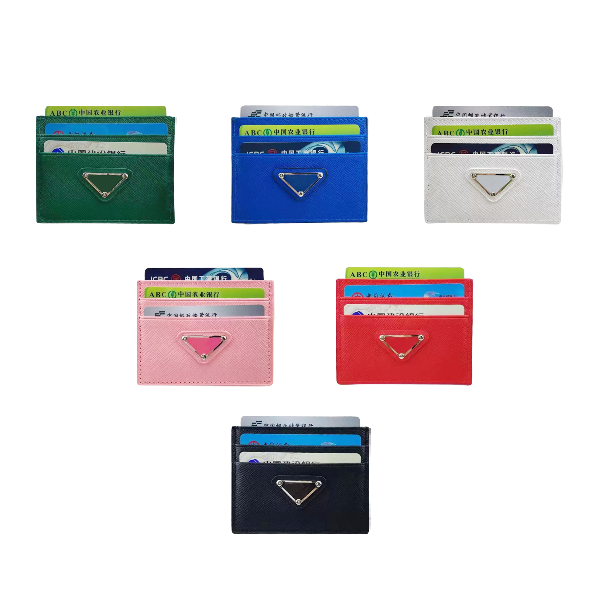 Designer Women's Mens card holder Coin Purses wallets Luxurys cardholder vintage Re-Edition triangle wallet Leather with box brand porte carte Holders card Key Pouch