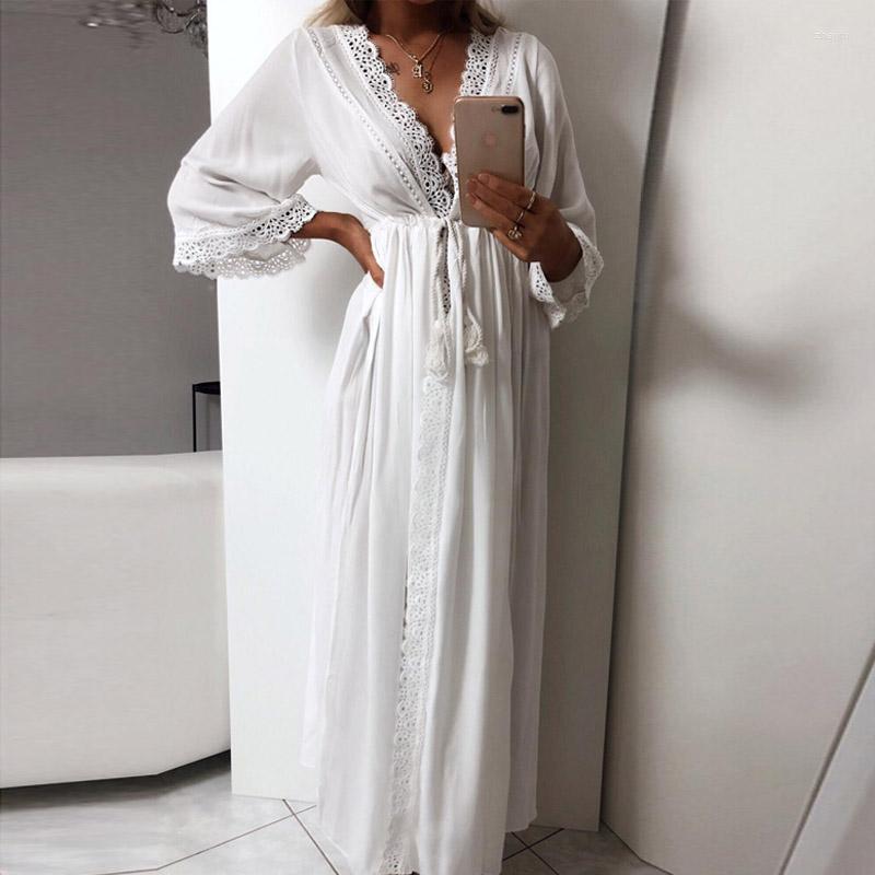 Women' Sleepwear Women' Womens Long Robe Homewear Soft Hollow Lace Tie Up Waist Slim Casual Loose Robedress Maxi V Neck Bathdress, Black
Women' Sleepwear Women' Womens Long Robe Homewear Soft Hollow Lace Tie Up Waist Slim Casual Loose Robedress Maxi V Neck Bathdress, Black