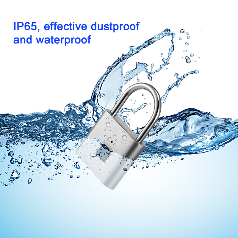 Door Locks Rechargeable USB Keyless Lock Fingerprint Smart Padlock Quick Unlock Zinc alloy Metal Self Developing Chip 221007