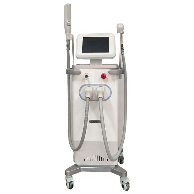 New Ce 2in1 808 Diode Laser Hair Removal Q Switched Nd Yag 755 Nm Picosecond Laser Tattoo Remove Machine