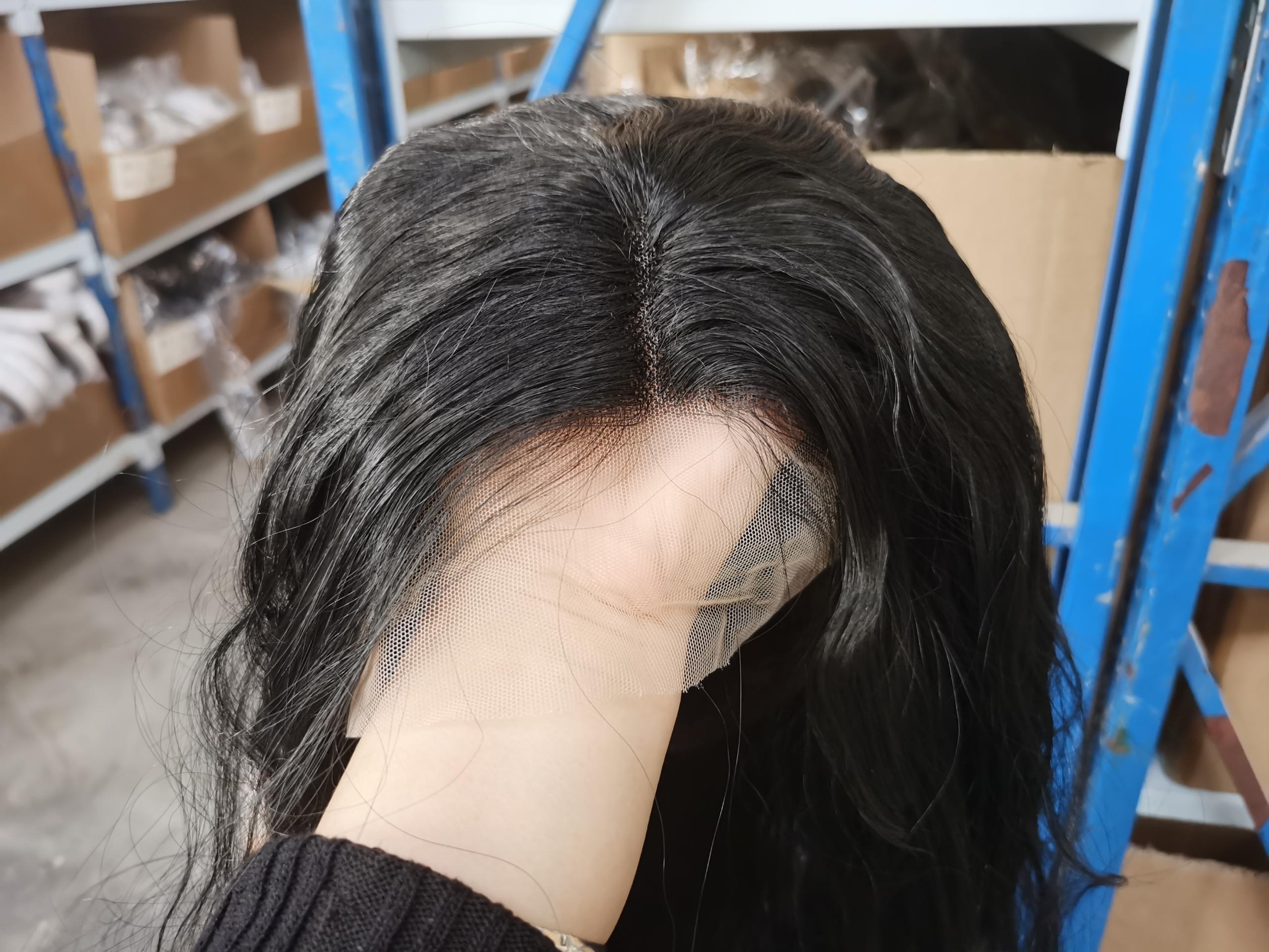 Lace Front Wigs Human Hair Body Wave Frontal Wig 26 inches Black Color