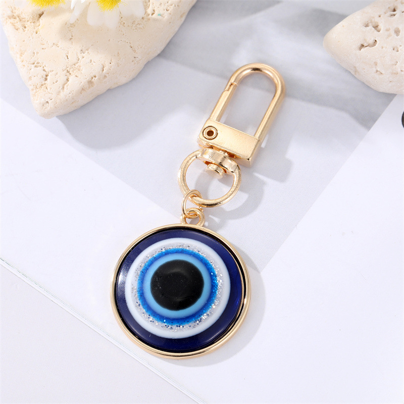 Turkish Blue Eye Pendant Keychain Keyring For Men Women Couple Freind Gift Evil Eye Bag Car Accessories Wholesale Jewelry