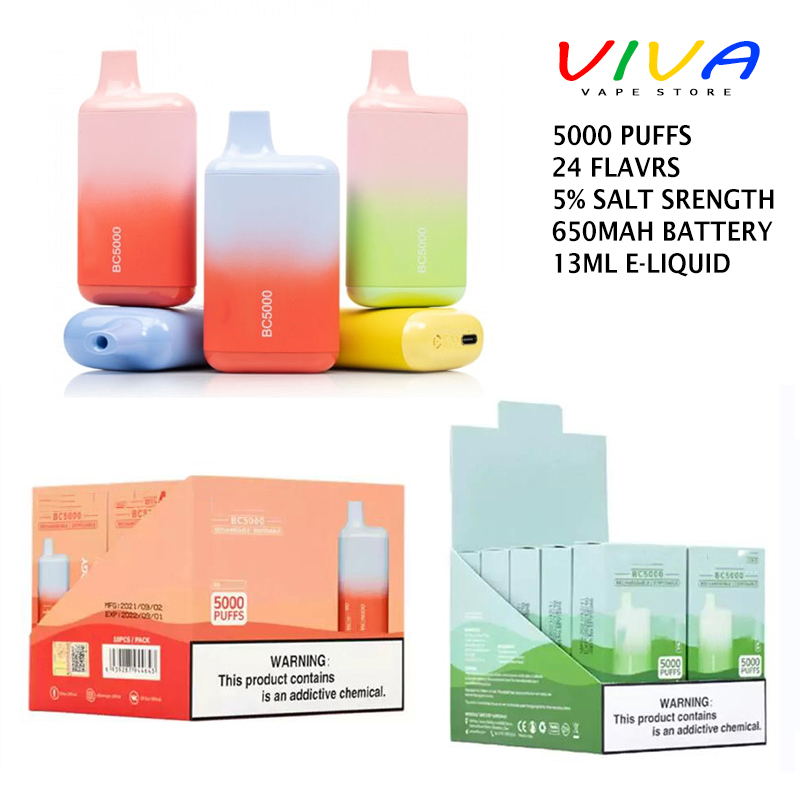 5000 Puffs Elf E Cigarette Kit 5% Disposable Vape Pen Bar BC5000 650mAh Rechargeable Battery 13ml Prefilled Pods Cartridges Vaporizers Bars Vapes, Remark flavrs
5000 Puffs Elf E Cigarette Kit 5% Disposable Vape Pen Bar BC5000 650mAh Rechargeable Battery 13ml Prefilled Pods Cartridges Vaporizers Bars Vapes, Remark flavrs