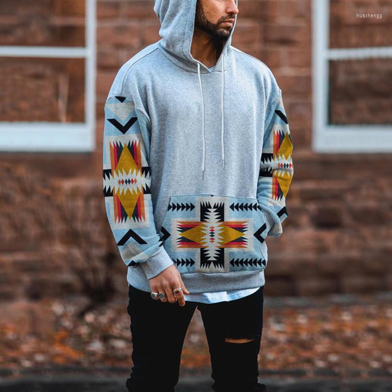 Men's Hoodies Men's & Sweatshirts Casual Pullover Geometric Print Splice Tops With Hooded Long Sleeve Male Blouse, Blue
Men's Hoodies Men's & Sweatshirts Casual Pullover Geometric Print Splice Tops With Hooded Long Sleeve Male Blouse, Blue